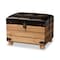 Baxton Studio Edmund Transitional Dark Brown Faux Leather Upholstered and Oak Brown Finished Wood Storage Ottoman 191-11904-ZORO - alternate 4